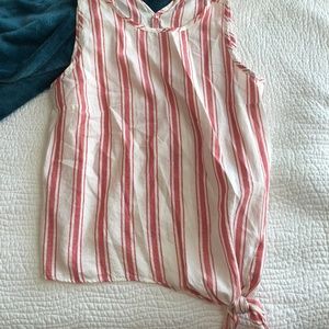 Madewell Side Tie Striped Blouse